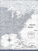 Push Pin USA Map Pin Board - Light Gray Color Splash - Pins Included! - Liza Pruitt