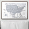 Push Pin USA Map Pin Board - Light Gray Color Splash - Pins Included! - Liza Pruitt