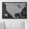 Push Pin USA Map Pin Board - Modern Slate - Pins Included! - Liza Pruitt