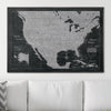 Push Pin USA Map Pin Board - Modern Slate - Pins Included! - Liza Pruitt