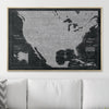 Push Pin USA Map Pin Board - Modern Slate - Pins Included! - Liza Pruitt