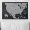 Push Pin USA Map Pin Board - Modern Slate - Pins Included! - Liza Pruitt