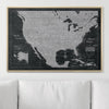 Push Pin USA Map Pin Board - Modern Slate - Pins Included! - Liza Pruitt