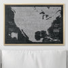 Push Pin USA Map Pin Board - Modern Slate - Pins Included! - Liza Pruitt