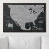 Push Pin USA Map Pin Board - Modern Slate - Pins Included! - Liza Pruitt