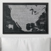 Push Pin USA Map Pin Board - Modern Slate - Pins Included! - Liza Pruitt
