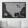 Push Pin USA Map Pin Board - Modern Slate - Pins Included! - Liza Pruitt