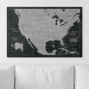 Push Pin USA Map Pin Board - Modern Slate - Pins Included! - Liza Pruitt
