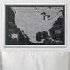 Push Pin USA Map Pin Board - Modern Slate - Pins Included! - Liza Pruitt