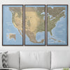 Push Pin USA Map Pin Board - Natural Earth - Pins Included! - Liza Pruitt