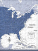 Push Pin USA Map Pin Board - Navy Color Splash - Pins Included! - Liza Pruitt