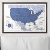 Push Pin USA Map Pin Board - Navy Color Splash - Pins Included! - Liza Pruitt