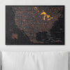 Push Pin USA Map Pin Board - Obsidian Inferno - Pins Included! - Liza Pruitt
