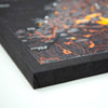 Push Pin USA Map Pin Board - Obsidian Inferno - Pins Included! - Liza Pruitt