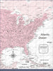 Push Pin USA Map Pin Board - Pink Color Splash - Pins Included! - Liza Pruitt