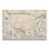 Push Pin USA Pin Board Map - Rustic Vintage - Pins Included! - Liza Pruitt