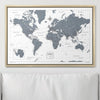 Push Pin World Map Pin Board - Dark Gray Color Splash - Pins Included! - Liza Pruitt