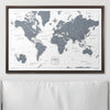 Push Pin World Map Pin Board - Dark Gray Color Splash - Pins Included! - Liza Pruitt