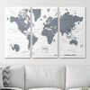 Push Pin World Map Pin Board - Dark Gray Color Splash - Pins Included! - Liza Pruitt