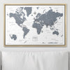 Push Pin World Map Pin Board - Dark Gray Color Splash - Pins Included! - Liza Pruitt