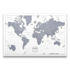 Push Pin World Map Pin Board - Dark Gray Color Splash - Pins Included! - Liza Pruitt