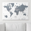 Push Pin World Map Pin Board - Dark Gray Color Splash - Pins Included! - Liza Pruitt
