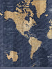 Push Pin World Map Pin Board - Deep - Sea Drift - Pins Included! - Liza Pruitt