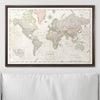 Push Pin World Map Pin Board - Desert Sunrise - Pins Included! - Liza Pruitt
