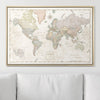 Push Pin World Map Pin Board - Desert Sunrise - Pins Included! - Liza Pruitt
