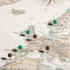 Push Pin World Map Pin Board - Desert Sunrise - Pins Included! - Liza Pruitt