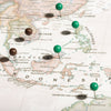Push Pin World Map Pin Board - Desert Sunrise - Pins Included! - Liza Pruitt