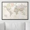 Push Pin World Map Pin Board - Desert Sunrise - Pins Included! - Liza Pruitt