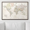 Push Pin World Map Pin Board - Desert Sunrise - Pins Included! - Liza Pruitt