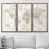 Push Pin World Map Pin Board - Desert Sunrise - Pins Included! - Liza Pruitt