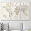 Push Pin World Map Pin Board - Desert Sunrise - Pins Included! - Liza Pruitt