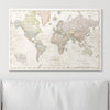 Push Pin World Map Pin Board - Desert Sunrise - Pins Included! - Liza Pruitt