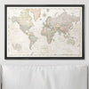 Push Pin World Map Pin Board - Desert Sunrise - Pins Included! - Liza Pruitt