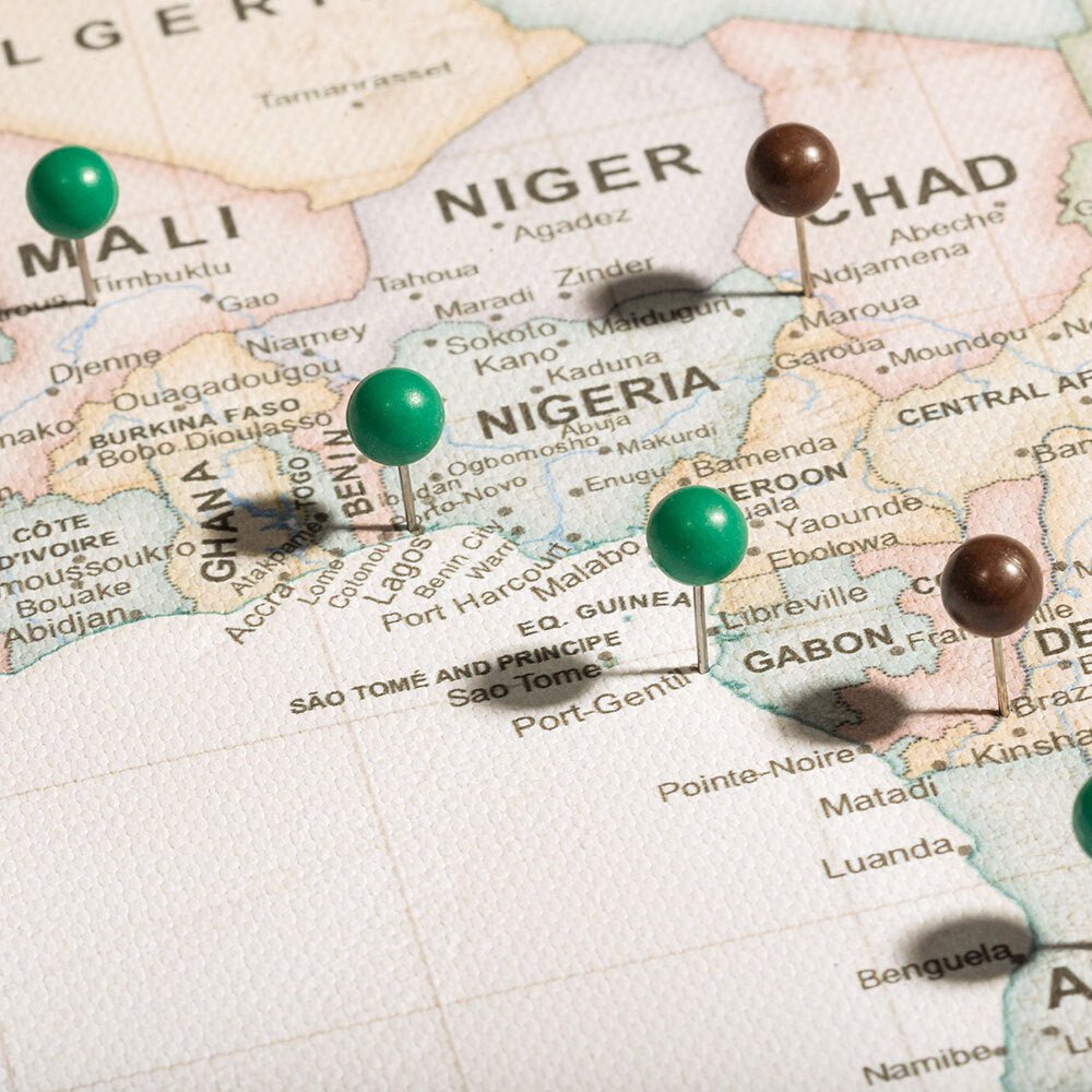 Push Pin World Map Pin Board - Desert Sunrise - Pins Included! - Liza Pruitt