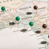 Push Pin World Map Pin Board - Desert Sunrise - Pins Included! - Liza Pruitt