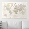 Push Pin World Map Pin Board - Desert Sunrise - Pins Included! - Liza Pruitt