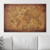 Push Pin World Map Pin Board - Golden Aged - Pins Included! - Liza Pruitt
