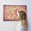 Push Pin World Map Pin Board - Golden Aged - Pins Included! - Liza Pruitt