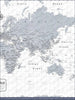 Push Pin World Map Pin Board - Light Gray Color Splash - Pins Included! - Liza Pruitt