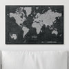 Push Pin World Map Pin Board - Modern Slate - Pins Included! - Liza Pruitt