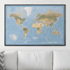 Push Pin World Map Pin Board - Natural Earth - Pins Included! - Liza Pruitt