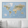 Push Pin World Map Pin Board - Natural Earth - Pins Included! - Liza Pruitt
