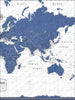 Push Pin World Map Pin Board - Navy Color Splash - Pins Included! - Liza Pruitt
