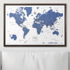 Push Pin World Map Pin Board - Navy Color Splash - Pins Included! - Liza Pruitt