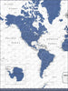 Push Pin World Map Pin Board - Navy Color Splash - Pins Included! - Liza Pruitt