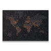 Push Pin World Map Pin Board - Obsidian Inferno - Pins Included! - Liza Pruitt